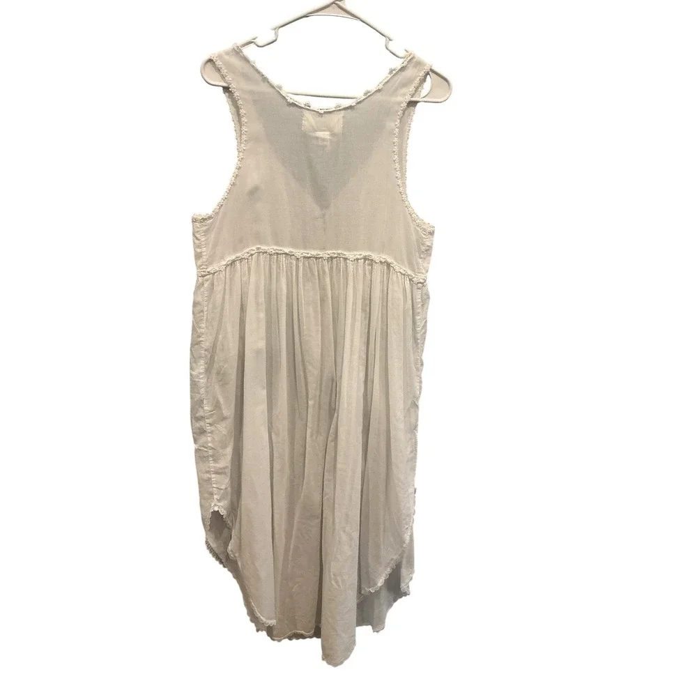 Vtg Victorias Secret Womens Lawn Cotton Nightgown M Lace Muslin Dress Cottage